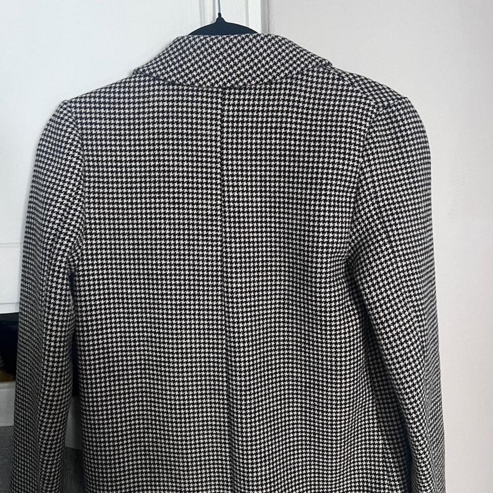Abercrombie & Fitch Black and White Houndstooth Wool Jacket